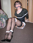 pretty trannie rope bound and cleave gagged